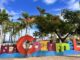 The Cozumel sign in the town on Cozumel Island